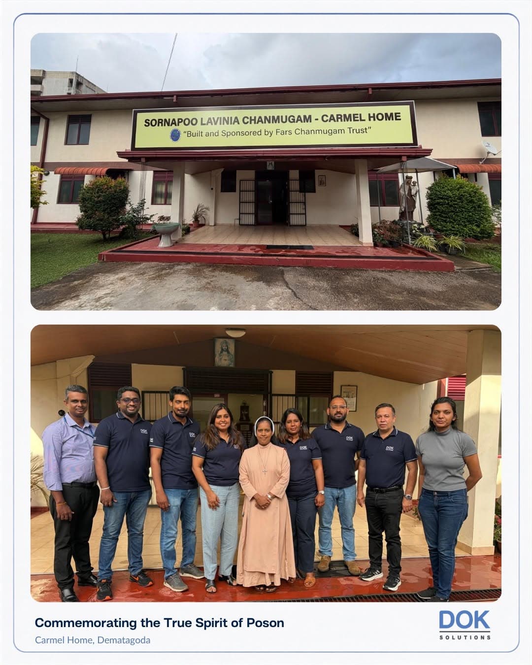 Spreading Care This Poson Poya — DOK Solutions Visits Carmel Home, Dematagoda